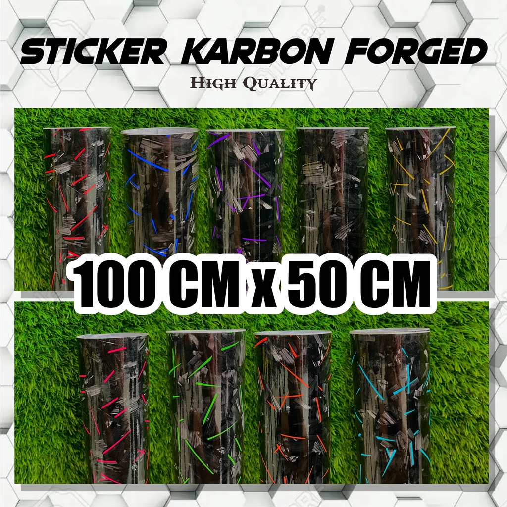 Sticker Carbon Forged Stiker Motor ( 100 CM X 50 CM )