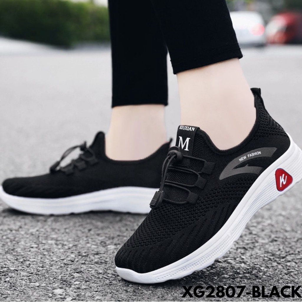 SNEAKERS WANITA MODEREN SPARKLING PRAKTIS BAHAN FLYKNIT BERKUALITAS IMPORT G2807