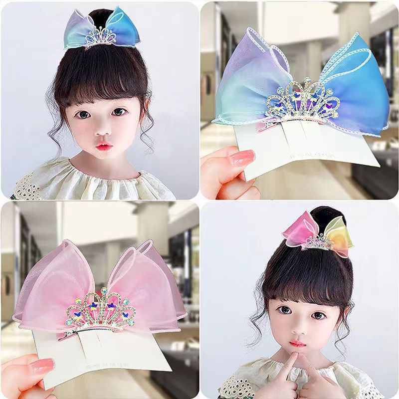 Jepit Anak Perempuan Pita Mahkota Korea Style Import