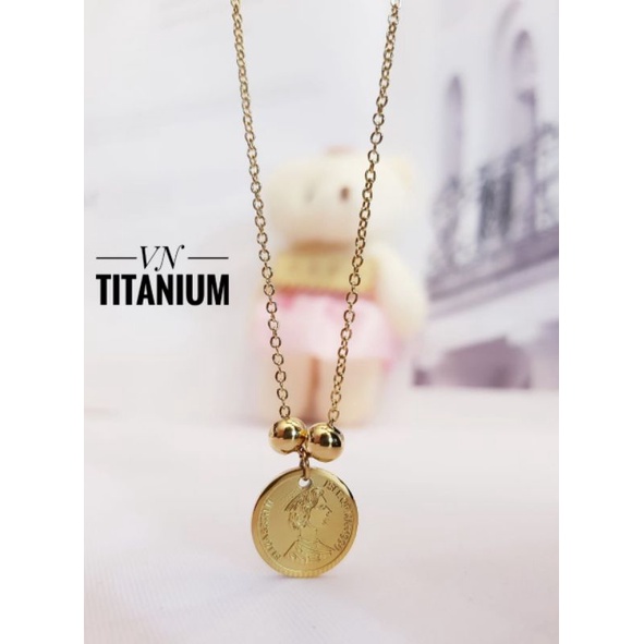 Titanium Kalung Koin Bola Gold 2910g