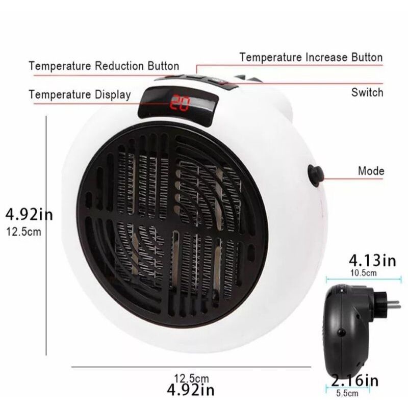 Alat Penghangat Ruangan Heater Room Kipas Pemanas Suhu Udara Element