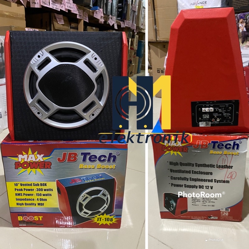 Speaker JB TECH 108 SUB AKTIF BASSTUBE MOBIL 10Inch