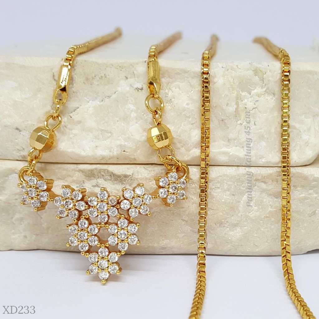 PGX Kalung Wanita Xuping Aksesoris Fashion Perhiasan Lapis Emas XD233