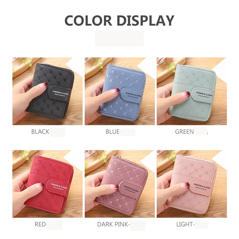 Dompet Lipat Mini Wanita Cute Fashion Wanita Dompet