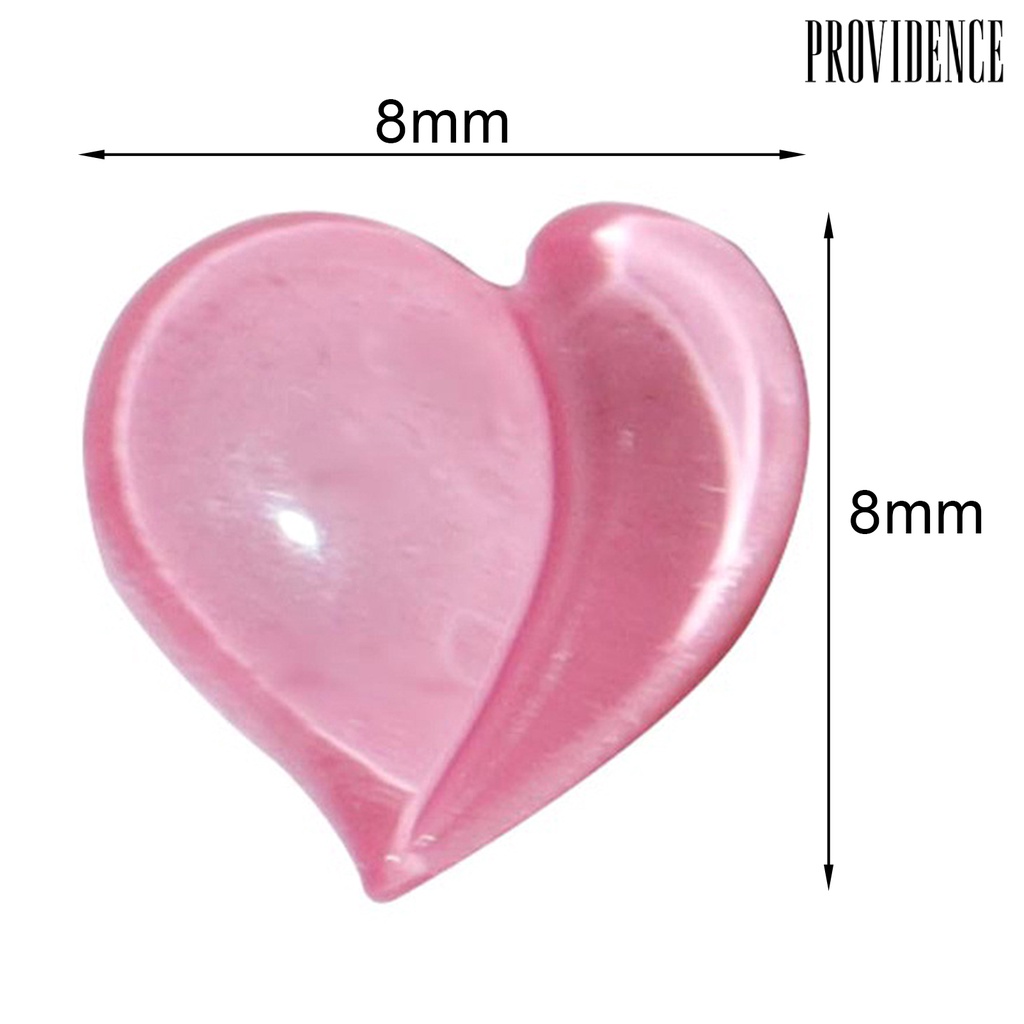 20pcs / Pak Charms Kuku Bentuk Hati Batu Kristal Imitasi Multifungsi Bahan Resin Untuk Dekorasi Wanita