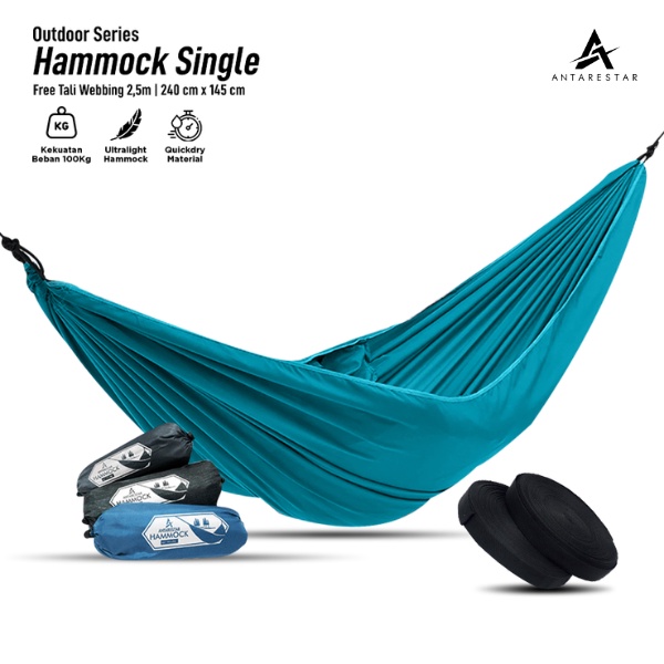 ANTARESTAR Official - Hammock Single Ayunan Gantung Camping Outdoor