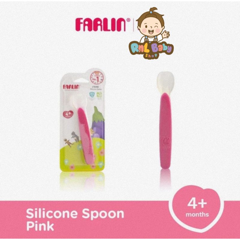 Farlin Baby Silicone Spoon - Sendok Makan Bayi Usia 4+ Bulan