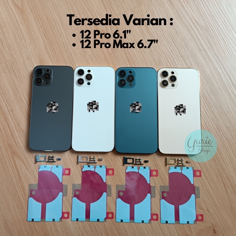 Housing Casing Kesing Back Door Fullset Ip 12 Pro 6.1 inci / 12 Pro Max 6.7 inci 4G 5G Original