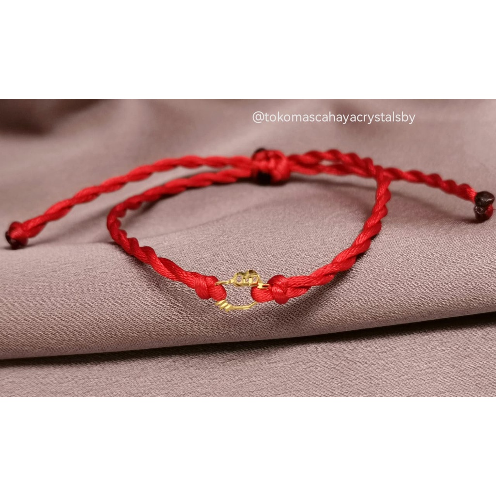 Gelang Charm Hello Kitty Emas kadar 8k 37.5% 375 &amp; Gelang Serut (Korea Serut /Kepang Serut)