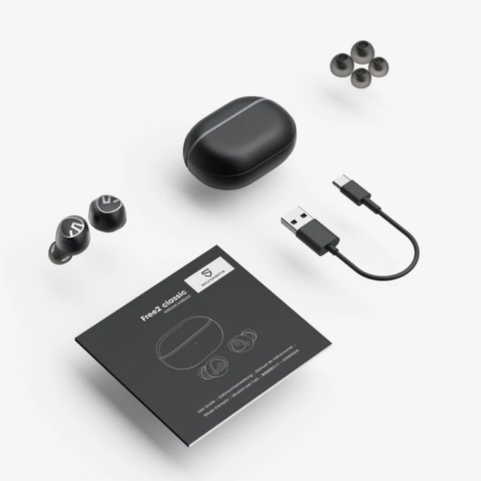 TWS Earphone Soundpeats Free 2 Classic Black