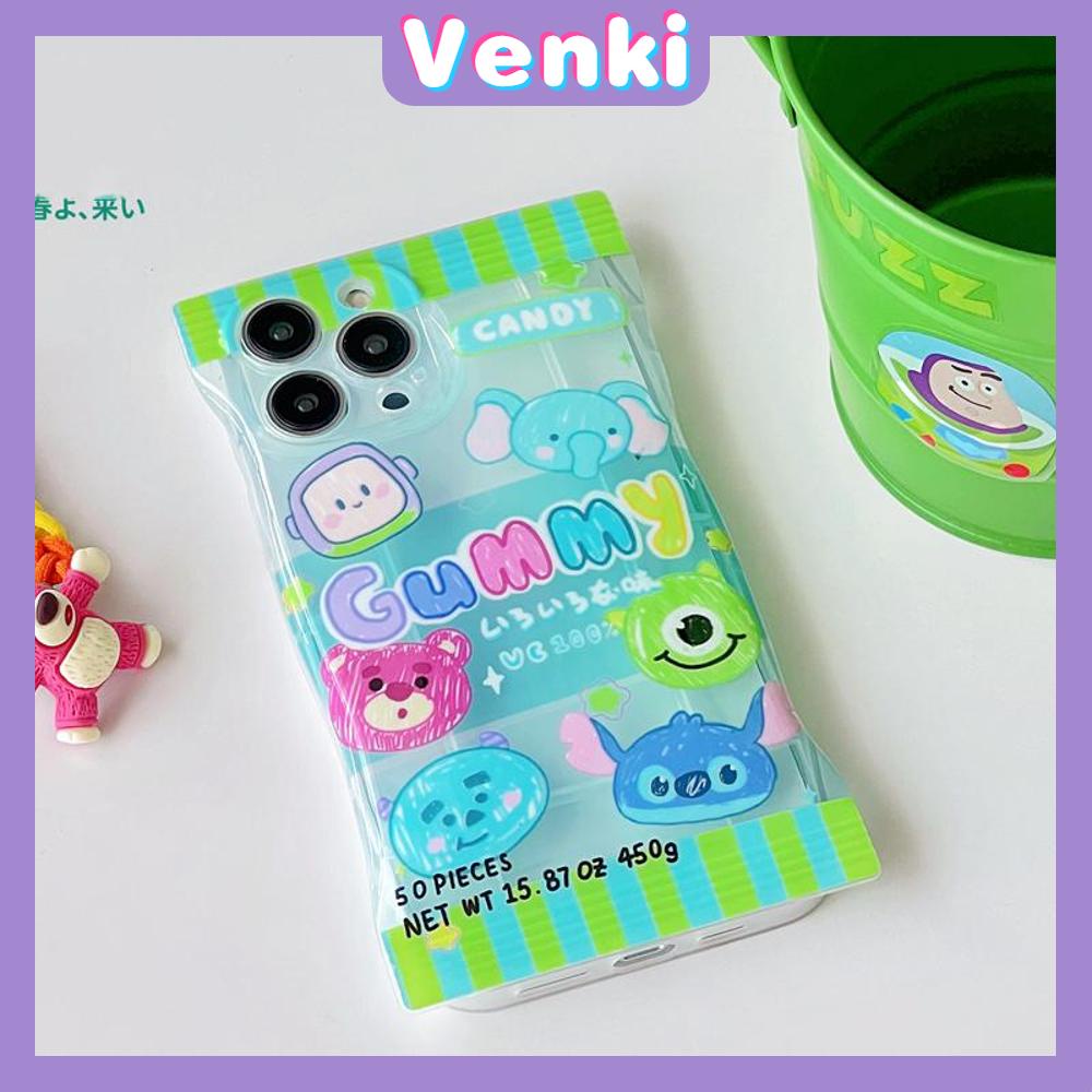 Case For iPhone 14 Pro Max Soft TPU Clear Case Snack Case Cartoon Cute Monster Camera Protection Airbag Shockproof For iPhone 14 13 12 11 Plus Pro Max 7 Plus X XR