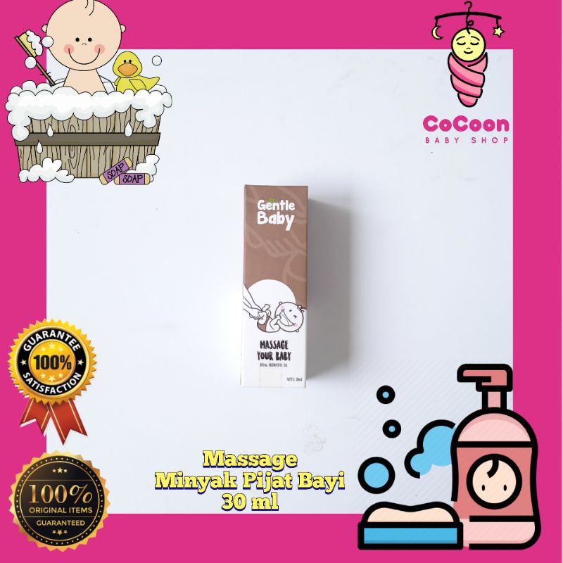 Minyak Pijat Bayi Natural Organik Gentle Baby Massage Your Baby 30 ml