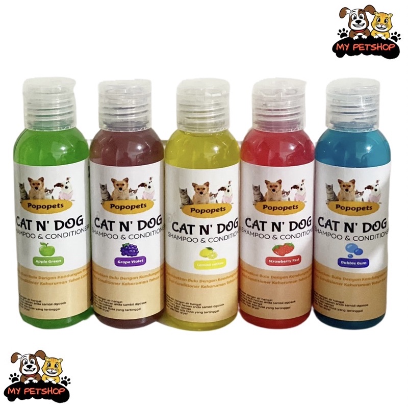 Popopets shampoo kucing anjing 100ml - shampoo kucing - shampoo anjing - shampoo hewan