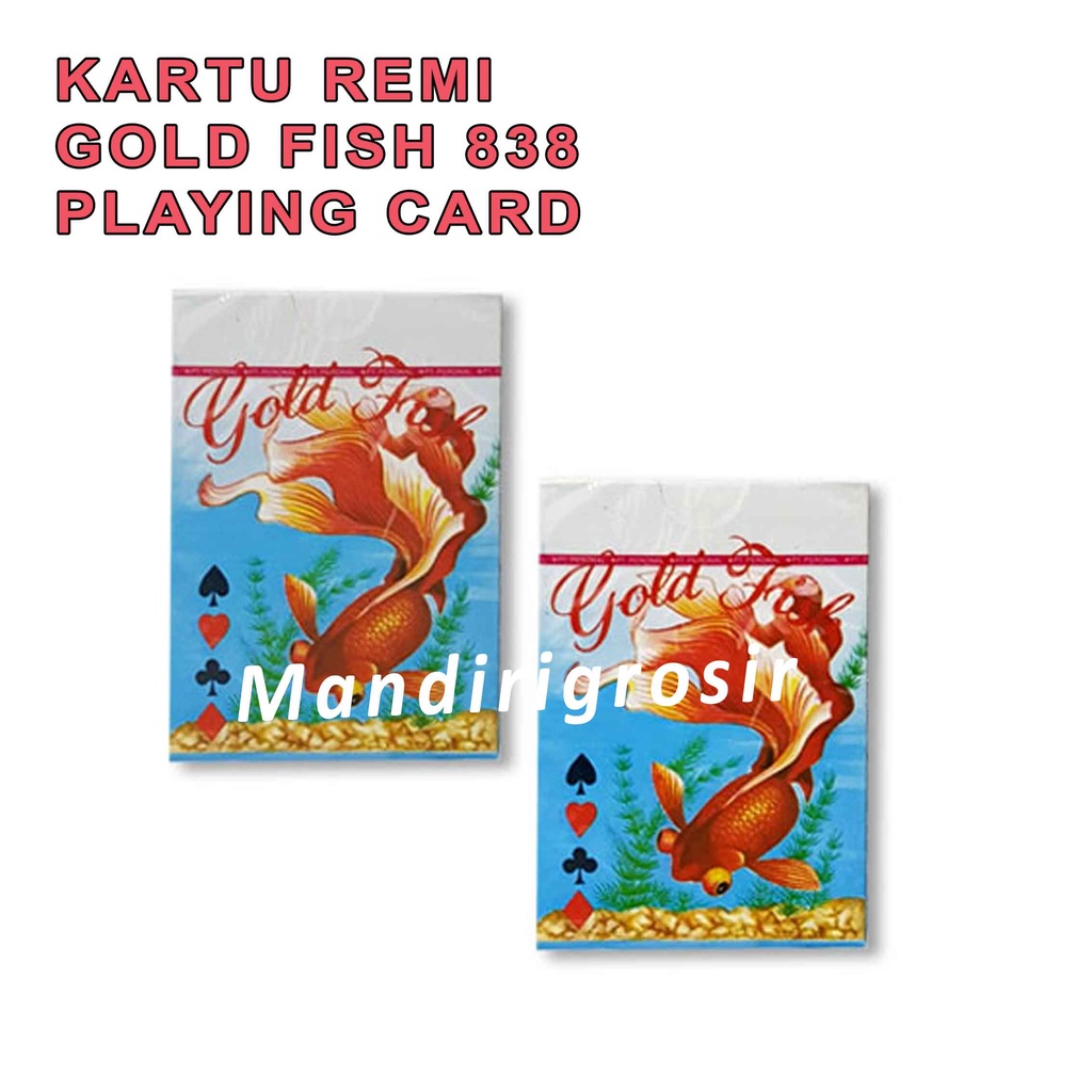 Playing Card GOLD FISH 838 * Kartu Remi * Mainan Kartu Remi * 1 Deck