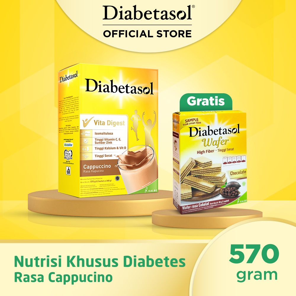 Promo Harga Diabetasol Special Nutrition for Diabetic Cappuccino 600 gr - Shopee