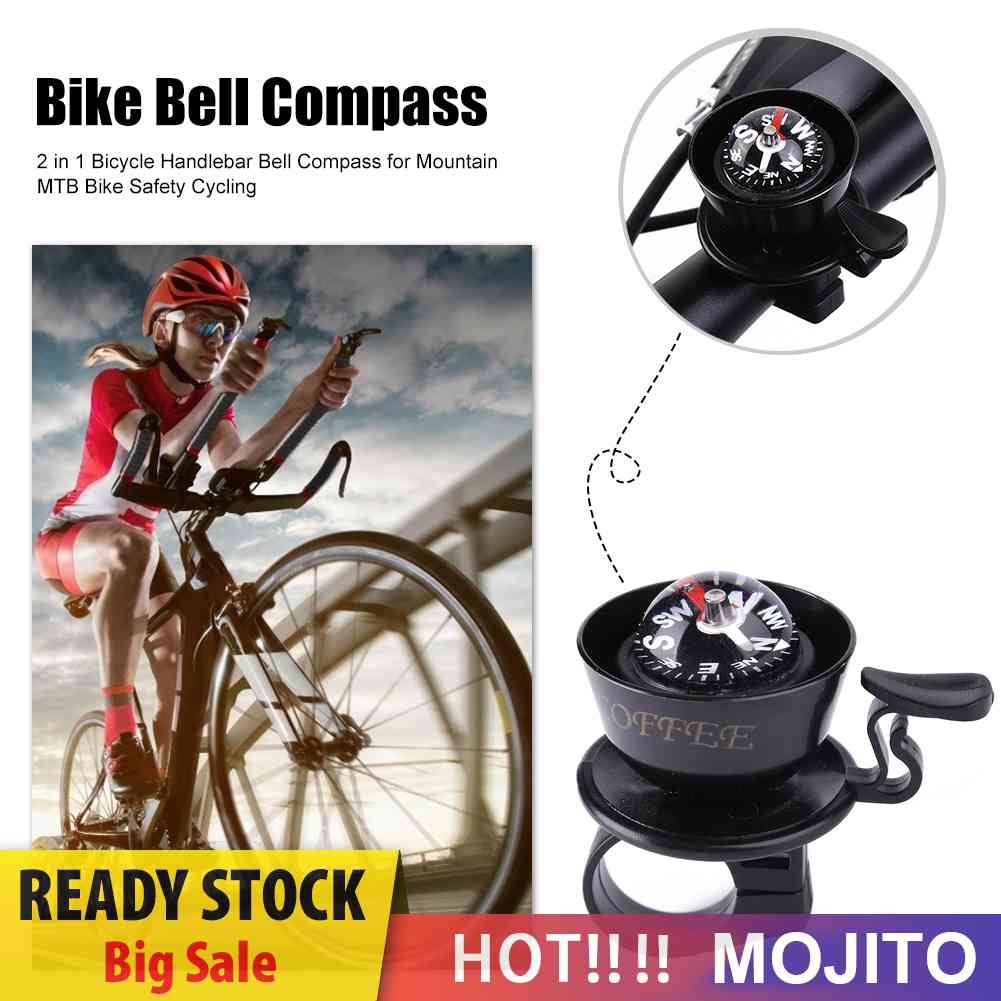 Bel Kompas 2 In 1 Untuk Stang Sepeda Gunung Mtb