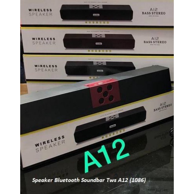 Speaker Bluetooth Soundbar A12 Bass Stereo