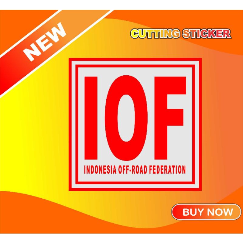 Stiker IOF Iindonesia Off-Road Federation 20Cm x 20 Cm Advebture