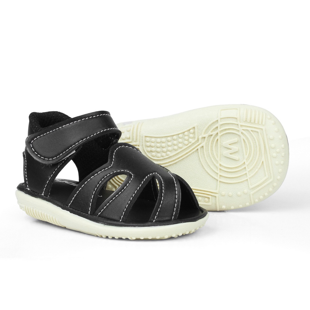 Sandal Anak Usia 1 2 Tahun Bunyi Murah Model Terbaru LBC01 Hitam