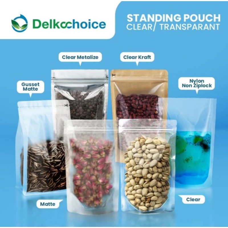 Standing Pouch Ziplock Plastik Klip Kemasan