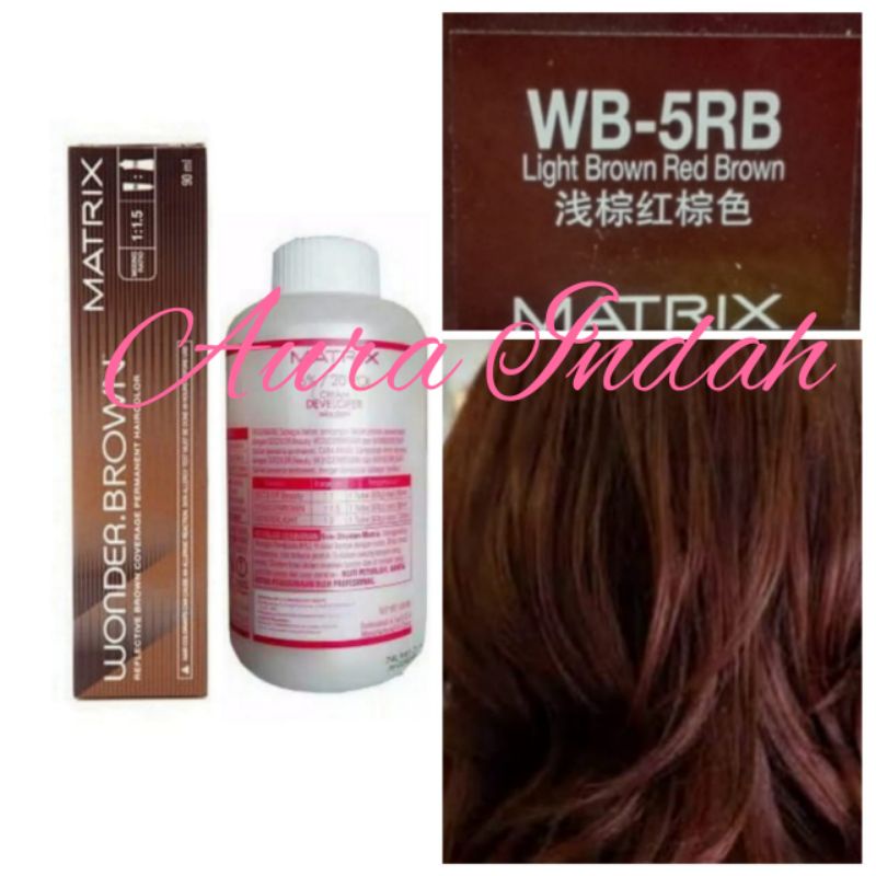 MATRIX WONDER BROWN WB-5RB LIGHT BROWN RED BROWN DAN OXYDANT 135ML