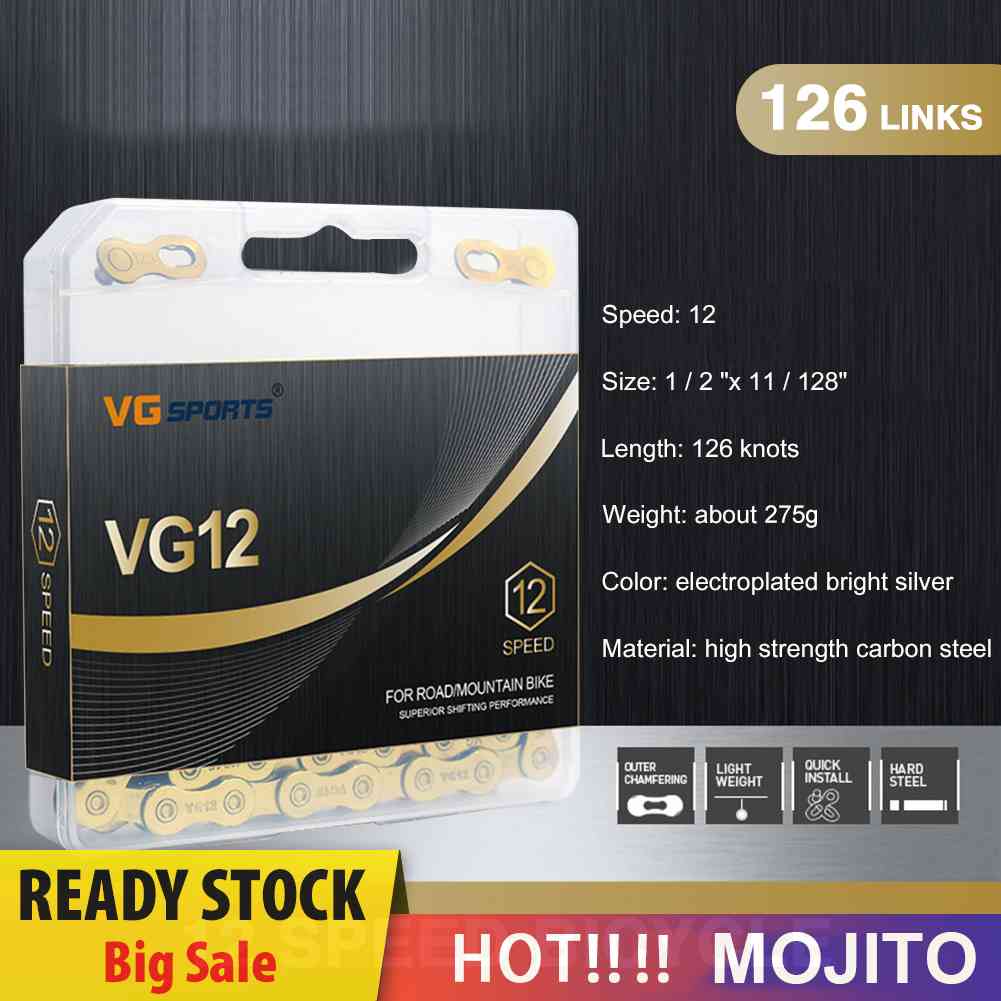 Vg Rantai Sepeda MTB 12 Speed 126 Link Bahan Carbon Steel