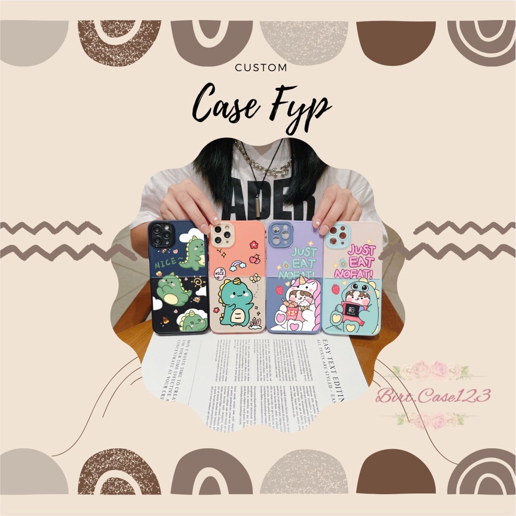 CASE SOFTCASE FYP CUSTOM 2 IN 1 DINOSOURUS FOR ALL TYPE HANDPHONE BC3488