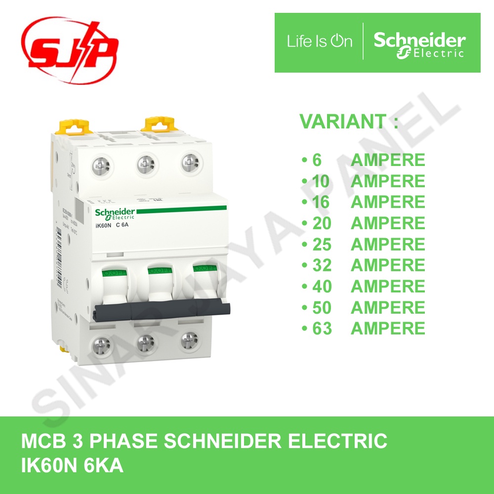 MCB SCHNEIDER IK60N 6KA 3 PHASE 6A 10A 16A 20A 25A 32A 40A 50A 63A ORIGINAL