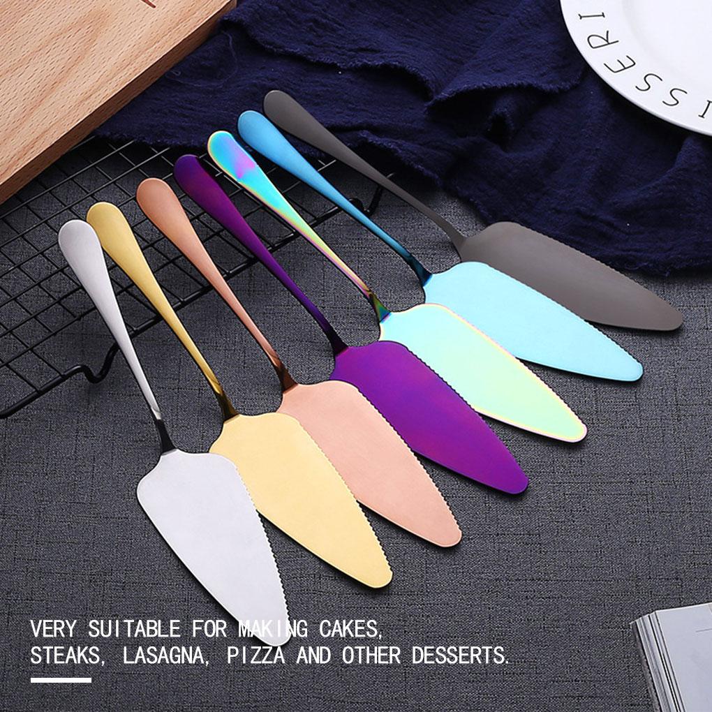 Stainless Steel Cake Server Bergigi Pizza Keju Spatula Pastry Dessert Pie
