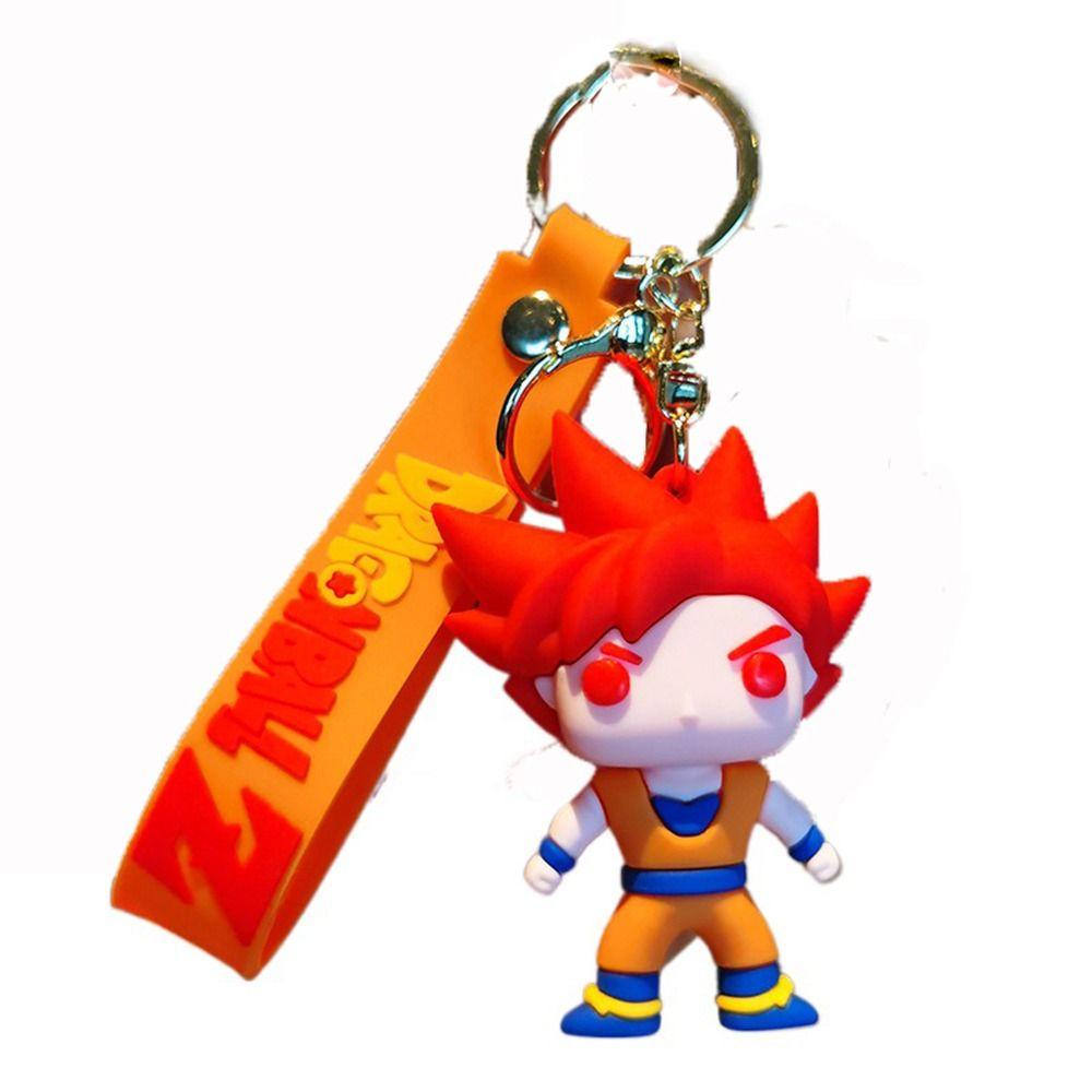 Lanfy Dragon Ball Gantungan Kunci Trendi Lucu Hadiah Hadiah Anime Action Figure Vegeta Kartun Kunci Gesper Son Goku Key Lanyard