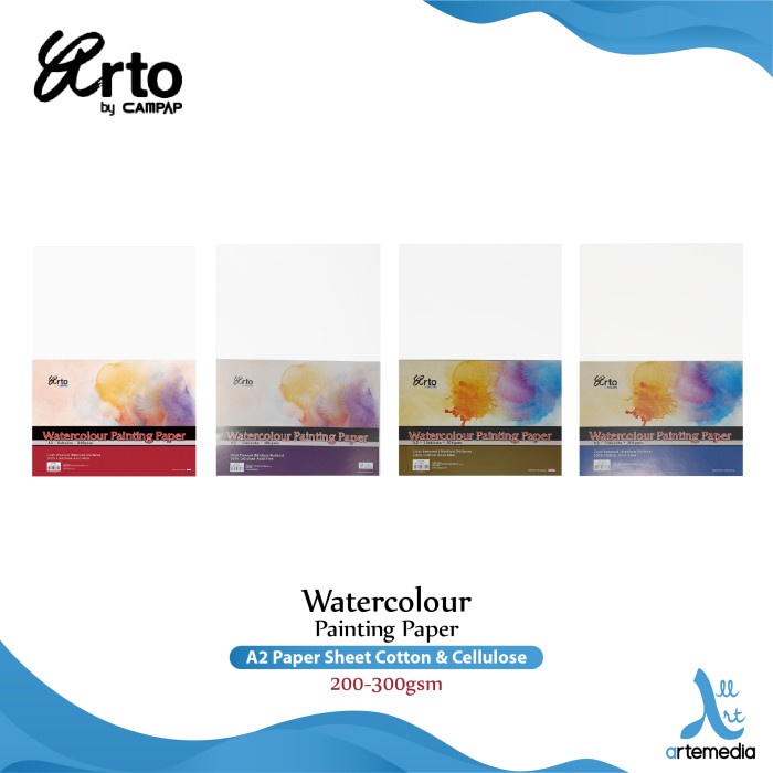 

Arto A2 Watercolor Paper Sheet Kertas Cat Air