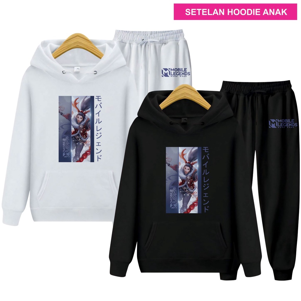 Setelan Sweater Hoodie Anak Zilong MLBB