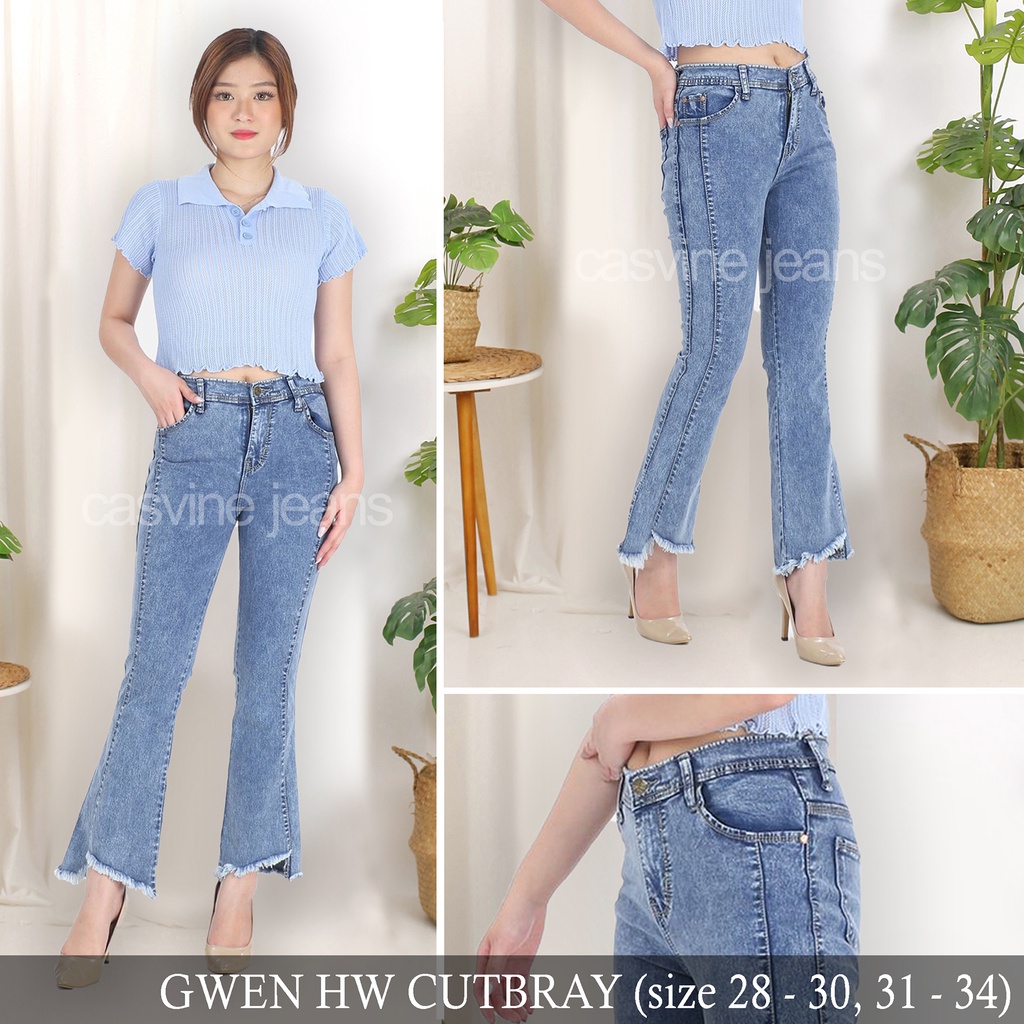 CASVINEJEANS | Celana Jeans Wanita Cewek GWEN 2746 Sobek Ripped Bigsize Jumbo Mom Jeans