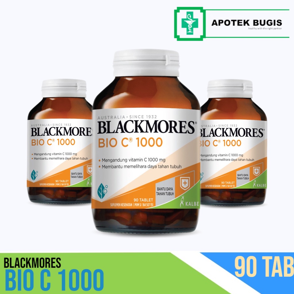 Blackmores Bio C 1000mg 1 Tablet Per Hari Tinggi Vitamin C Isi 30-90 Tablet Membantu Jaga Daya Tahan Tubuh