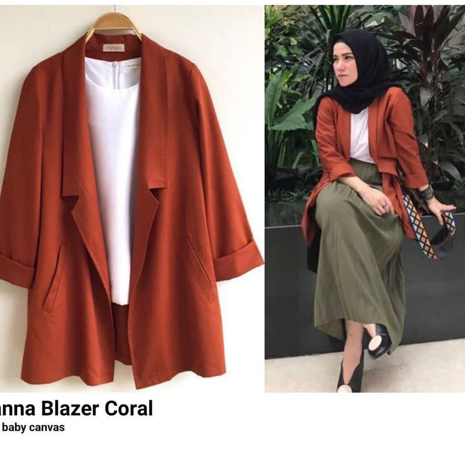 "UGA.31Oc22ѕ" Sabiya Grosir - Hanna Blazer l Blazer Polos Wanita
