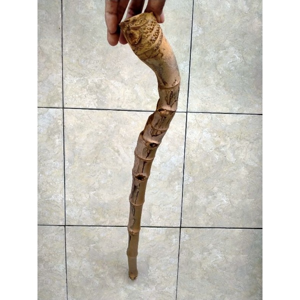 TONGKAT BAMBU UNIK RUAS PENDEK (84 CM)