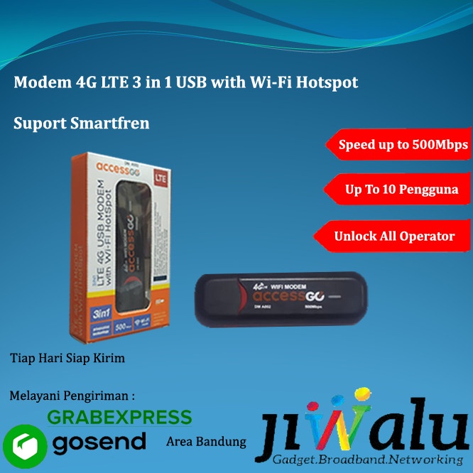 Jual ACCESS GO MODEM WIFI WINGLE USB 4G LTE 3 IN 1 UNLOCK DM A002