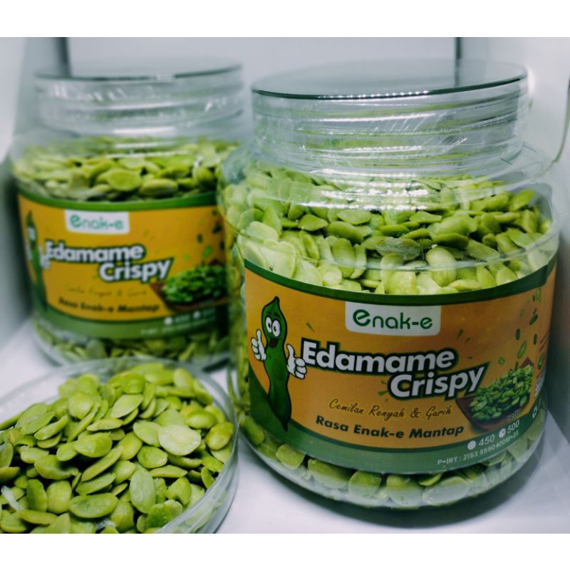 Edamame Crispy (dipanggang dengan coconut oil) camilan kacang edamame khas Jember