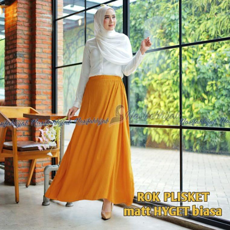 Rok Plisket bahan HYGET BIASA GAK TEBAL/ Rok wanita / Rok panjang "TTY.31Oc22ᵁ"