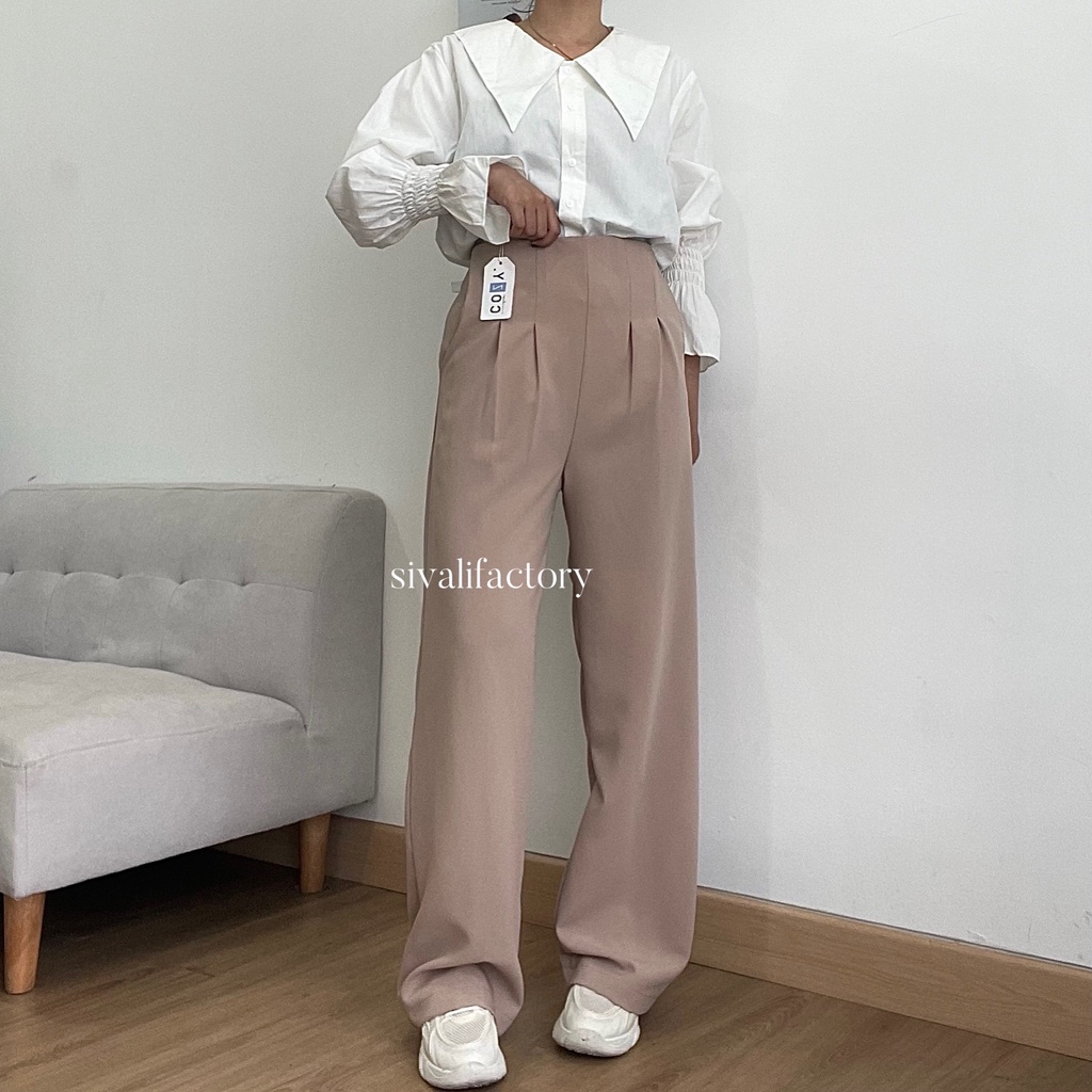 SIVALI Noel Pants - Celana Kulot Highwaist Wanita Kantor Formal / Casual