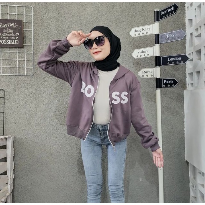 Sweater Wanita Grosir Berkualitas - Bos Zipper