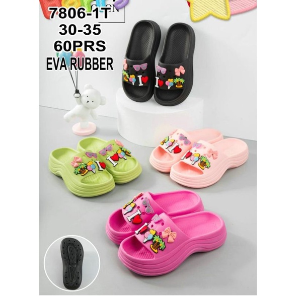 Sandal selop anak perempuan fuji sandal import anak cewek motif kekinian sandal anak viral empuk sandal anak slip on