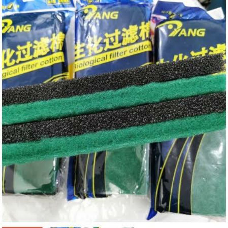 KAPAS BUSA BIO FILTER 2 LAPIS AQUARIUM AKUARIUM AQUASCAPE KAPAS BIO FOAM GREEN WOLL YANG