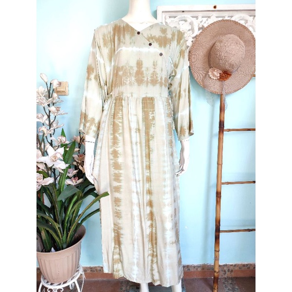 Daster Kimono Jumbo Lengan Panjang /Daster Busui Jumbo Tali Samping