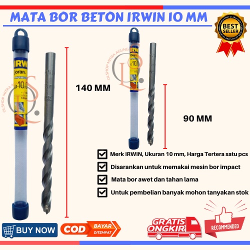 Mata Bor Beton 4 5 6 8 10 12mm Joran IRWIN Masonry 4mm 5mm 6mm 8mm 10mm 12mm Kualitas Bagus