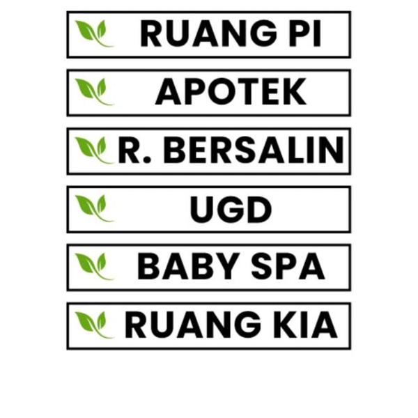 

Sign Label Custom akrilik papan nama ruangan