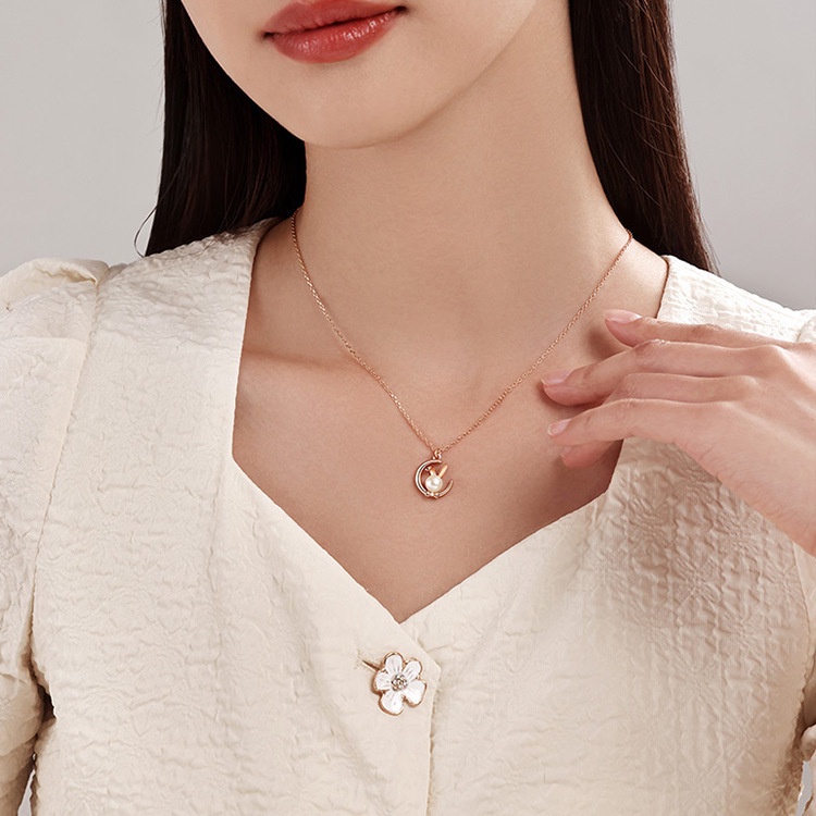 Kalung Sterling silver S925-Rabbit (Garansi 2 Tahun ) Tidak memudar dan tidak berkarat kalung perak asli  s925 Original Arctic Deer