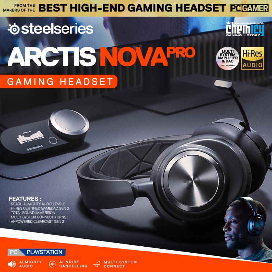 Steelseries Arctis Nova Pro + Game DAC Hi-Res Audio Gaming Headset