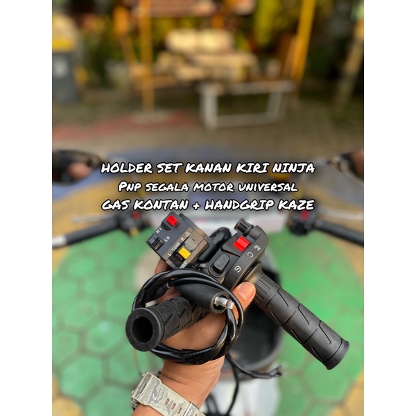 Jual Holder Set Ninja Kanan Kiri Gas Kontan Ksr Handgrip Kaze Universal All Motor Shopee