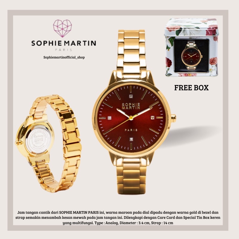 [NEW STYLE] JAM TANGAN WANITA GOLD BOX HAMPERS SHOPIE MARTIN OFFICIAL CARLOTA MURAH JAM TANGAN WANIT